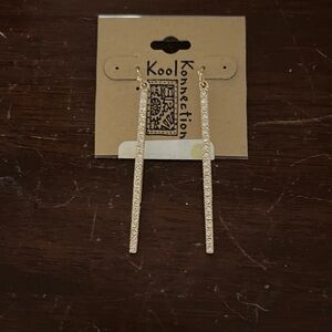 Gold and Silver Linear Earrings